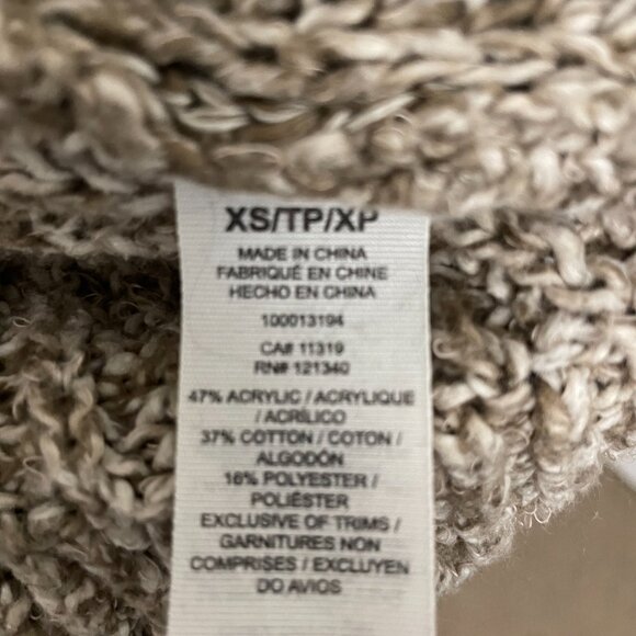 Garage tan xs crochet v-neck sweater - Picture 4 of 14